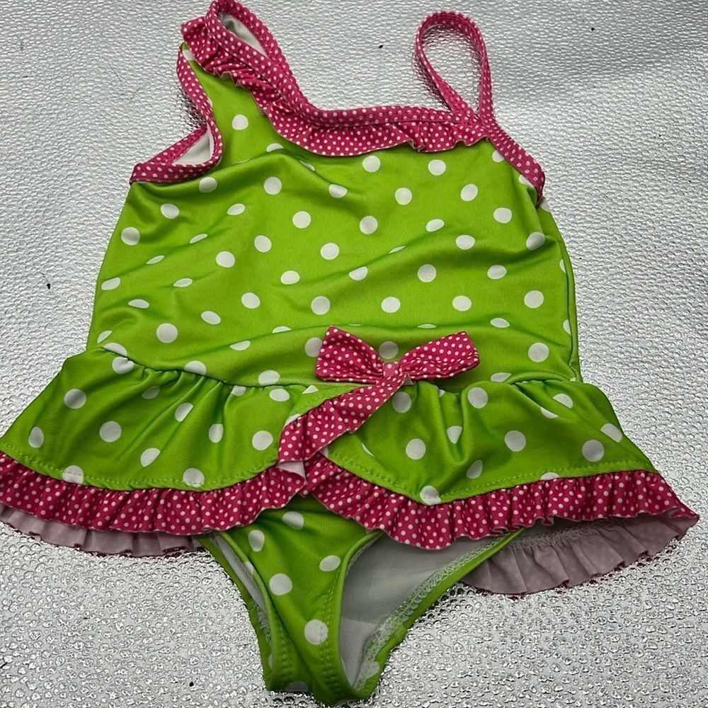Penny M toddler girl polka dot one piece swimsuit 4T